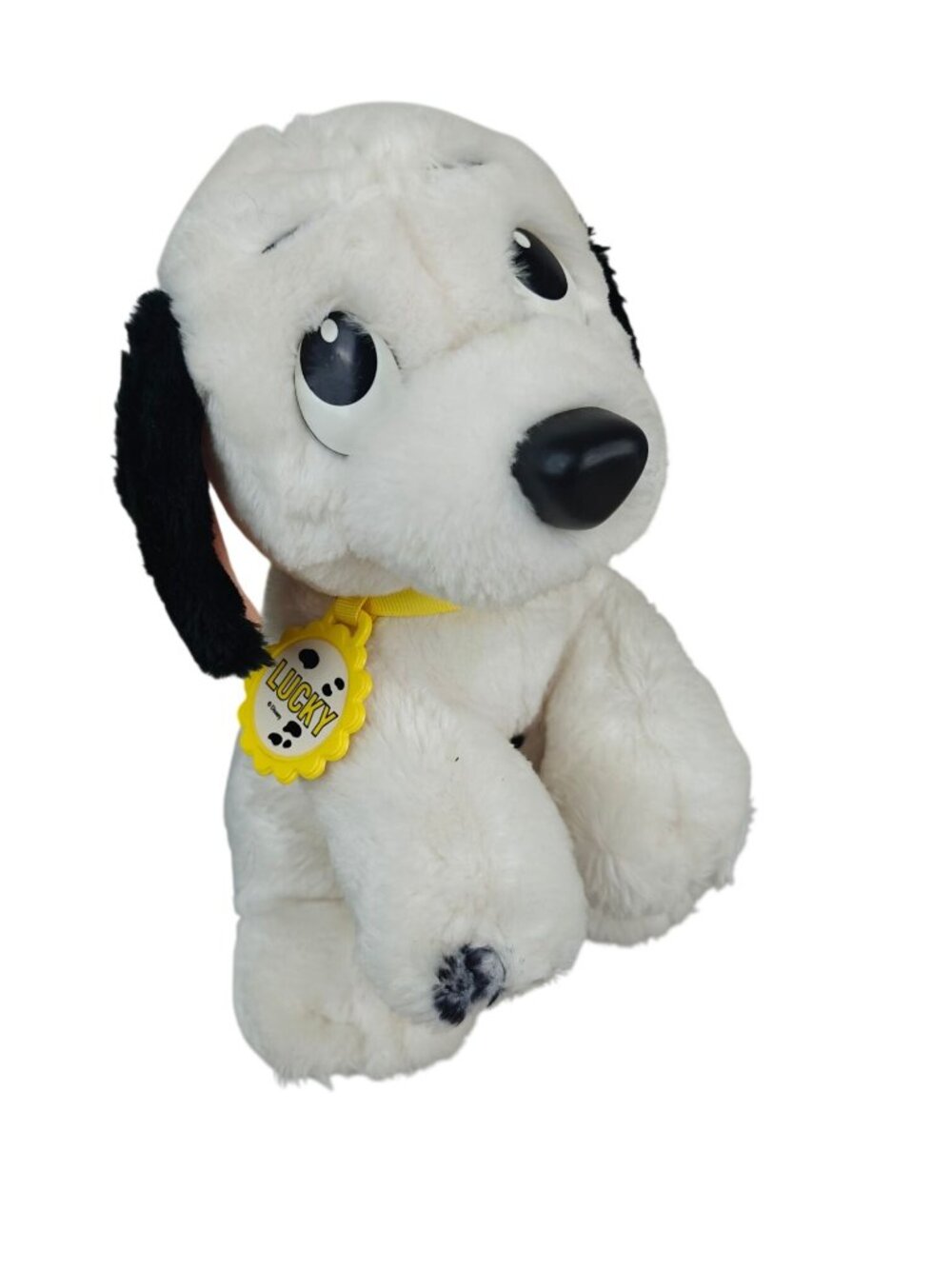 Rare Vintage 101 Dalmatians Lucky Puppy Plush Disney Mattel 1991 White Black 10"
